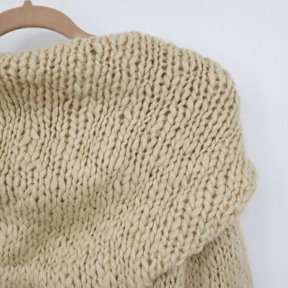 Convoy Wool Cardigan Womens L Beige L Boho Twee Rustic Twee Cottagecore Delicate - Picture 9 of 16